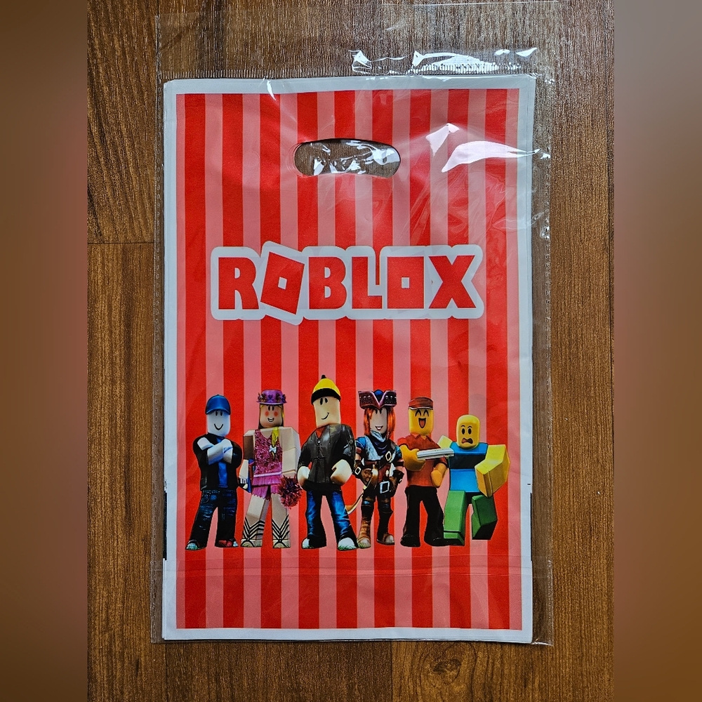 NEW! Roblox Red Striped Party Favor Bag. 20 bags